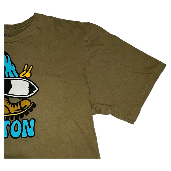 Burton Durable Goods Snowboard Men’s Organic Cotton Graphic T-Shirt Green Medium - Picture 4 of 10
